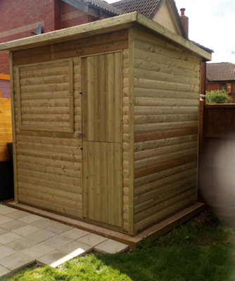2.4m x 1.8m Pent Bar - Timber - L210 x W270 x H220 cm - Minimal Assembly Required - 4