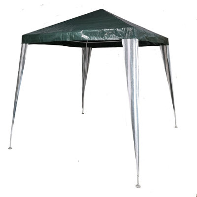 2.4m x 2.4m (8ft x 8ft) Garden Gazebo Party Tent in Green & White