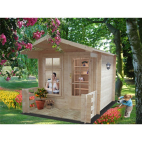 2.4m x 2.4m Premier Log Cabin With Fully Glazed Single Window