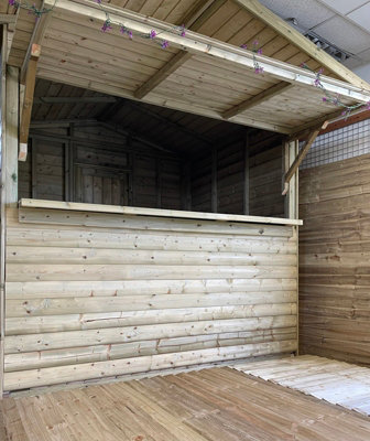 2.4m x 2m Standard Chalet - Timber - L240 x W270 x H262 cm - Minimal Assembly Required - 3