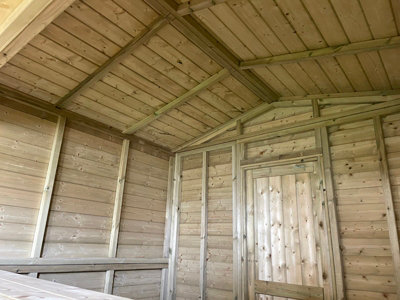 2.4m x 2m Standard Chalet - Timber - L240 x W270 x H262 cm - Minimal Assembly Required - 5