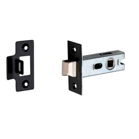 2.5" Bolt Through Tubular Latch 2.5" 64mm Body, 45mm from Edge of Door to Spindle Hole - Matt Black