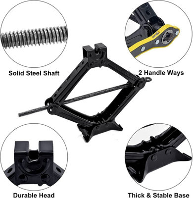 2.5 Tonne Heavy Duty Car Scissor Jack Kit with Extendable Wheel Brace ...