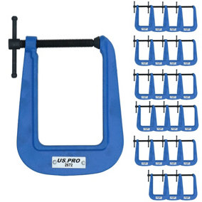 2" (50mm) Deep Throat (3-1/2") G Clamp Grip Holder Clamp Vice Clamping 24 Pack