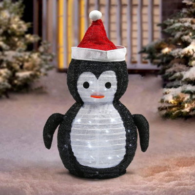 2.5ft Penguin Pop Up Christmas Xmas Light Up Décor Decoration with