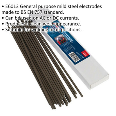 2.5kg PACK - Mild Steel Welding Electrodes - 4 x 350mm - 130 to 190A ...