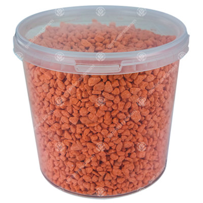 2.5L Orange Fluorescent Aquatic Gravel - Premium Aquarium Fish Tank Stones