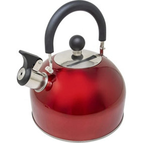 2.5l Stainless Steel Whistling Kettle for Fishing, Camping, Hiking, Indoor & Outdoor for Gas Stove, Electric Stove, Camp Fire