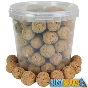 2.5L x BusyBeaks Suet Fat Balls - High Energy Feed Wild Garden Bird Food Treats