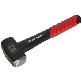 2.5lb Club Hammer with Fibreglass Shaft - Drop Forged Carbon Steel - Rubber Grip