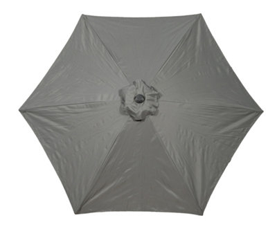 2.5m Grey Powder Coated Crank and Tilt Parasol