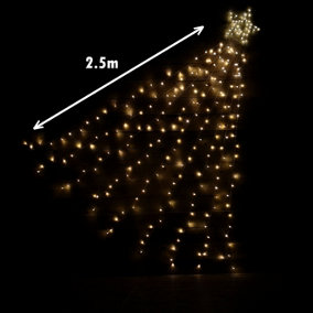 2.5m Indoor Outdoor Shooting Star 247 Warm White LED Multifunction Christmas Decoration
