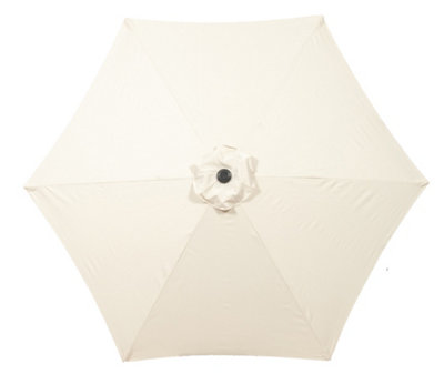 2.5m Ivory Brushed Aluminium Crank and Tilt Parasol