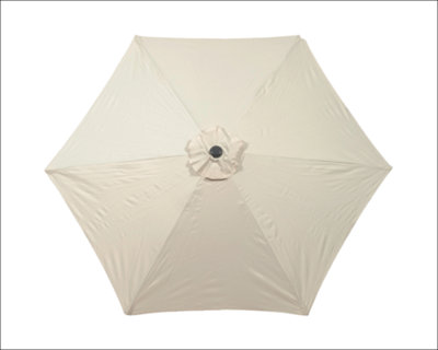 2.5m Ivory Powder Coated Crank and Tilt Parasol