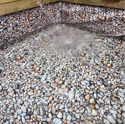 2.5m x 5m Small Pebble Print PVC 450gsm Pond Liner