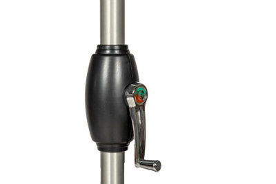 2.5mtr Crank and Tilt Parasol - Aluminium/Polyester - L250 x W250 x H225 cm - Grey - 4