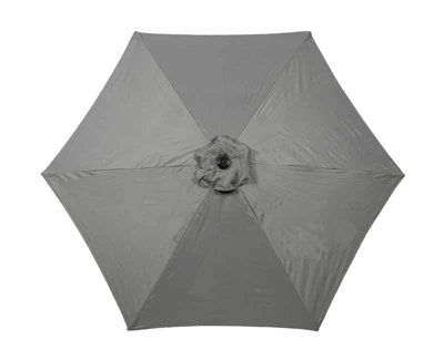 2.5mtr Crank and Tilt Parasol - Aluminium/Polyester - L250 x W250 x H225 cm - Grey - 6