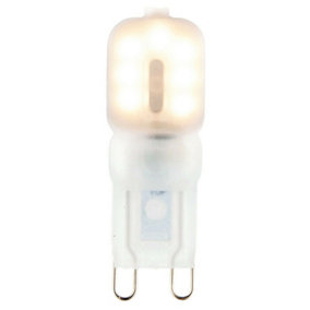 2.5W LED G9 Light Bulb Frosted Warm White 3000K 200 Lumen Mini Small Indoor Lamp