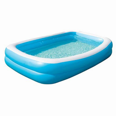2.6m Jumbo Inflatable Rectangular Family Paddling Pool With Repair Kit