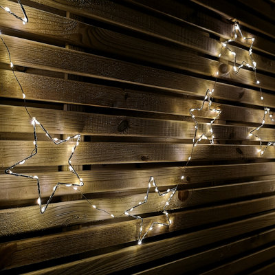 Star Curtain LED Lights 1.2m - Country Baskets