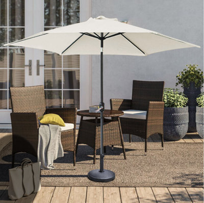 2.7m Crank Open Cream Garden Parasol