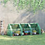 2.7M Steeple Polytunnel Greenhouse Poly Tunnel Green Hot House Steel Frame New