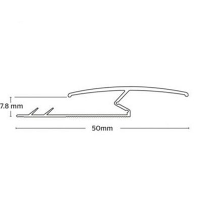 2.7m Superior Brushed Steel Nickel Z-bar Door Plate Threshold
