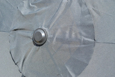 2.7m Wind Up Black Garden Parasol - 7