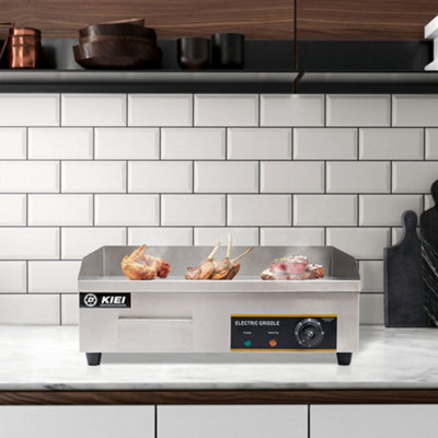 2.9kw Flat Top Stainless Steel Electric Countertop Kitchen Griddle with Temperature Control