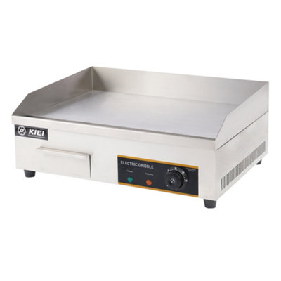 2.9kw Flat Top Stainless Steel Electric Countertop Kitchen Griddle with Temperature Control - 3