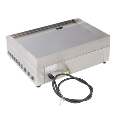 2.9kw Flat Top Stainless Steel Electric Countertop Kitchen Griddle with Temperature Control - 4