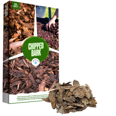 2 Bags (120 Litres) 60L Decorative Wood Chipped Bark For Paths