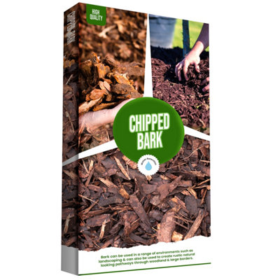 2 Bags 120L Wooden Chipped Bark For Creating Paths, Landscapes & Decorative Gardens