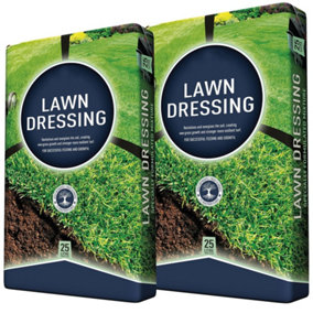 2 Bags (50 Litres) Lawn & Turf Dressing Soil Designed To Help Maintain Moisture In Soil & Create Lovely Lush Thriving Garden Lawn