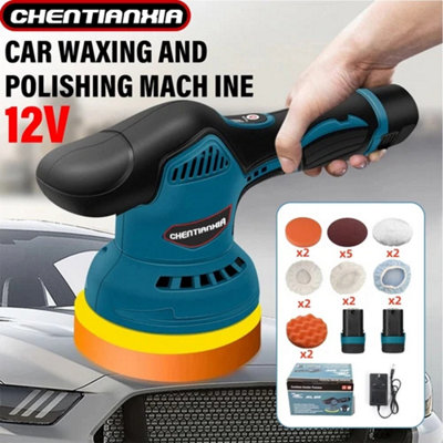 2 Battery Car Polisher Buffer Sander Polishing Machine Buffing Waxing ...