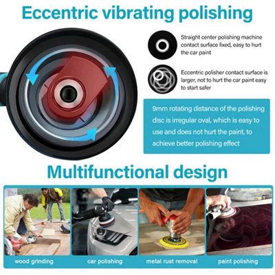 2 Battery Car Polisher Buffer Sander Polishing Machine Buffing Waxing ...