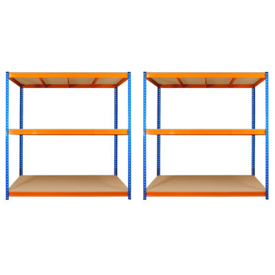 2 Bays of 3 Tier ULTRA HEAVY DUTY Storage Racking 1800h x 1800w x 600d mm 350kg