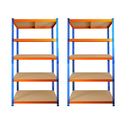 2 Bays of 5 Tier Extra Heavy Duty Storage Racking 1800h x 900w x 300d mm 300kg