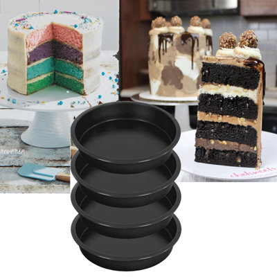 2 Box Sets (8 Trays) 4 Layer Rainbow Cake Set for Moist, Fluffy Cake