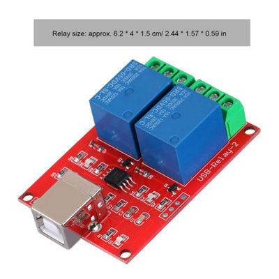 2-Channel 5V USB Smart Relay Controller Module for PC Expansion