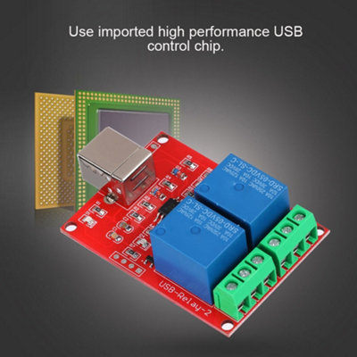 2-Channel 5V USB Smart Relay Controller Module for PC Expansion