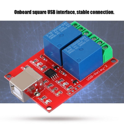 2-Channel 5V USB Smart Relay Controller Module for PC Expansion