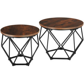 2 coffee tables Benham - Industrial wood dark, rustic