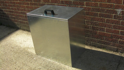 2 Compartment Galvanised steel Storage bin