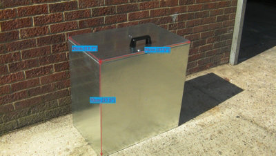 2 Compartment Galvanised steel Storage bin