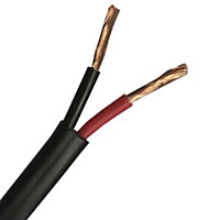 2 Core Flat Twin Thin Wall 12v 24v Automotive Wiring Red Black Wire Cable 0.75mm 14Amps 10 Metres
