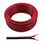 2 Core Speaker Cable 2 x 0.50mm Wire Ideal for Car Audio & Home HiFi LED (Red & Black, 20 Metres Coil)
