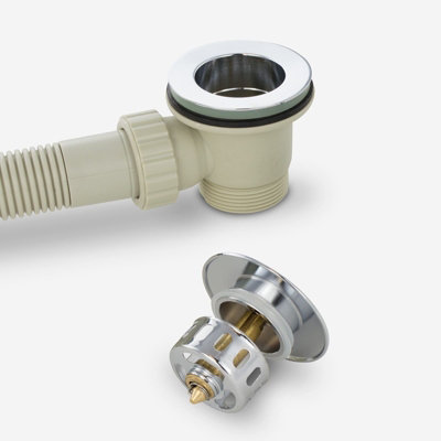 2 Dial 2 Way Round Thermostatic Concealed Valve Diverter & Shower Handset & Bath Filler Waste - 5