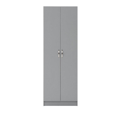 2 Door Double Wardrobe In Grey