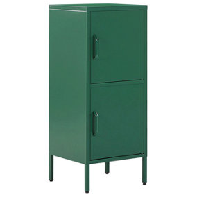 2 Door Metal Storage Cabinet Green HURON